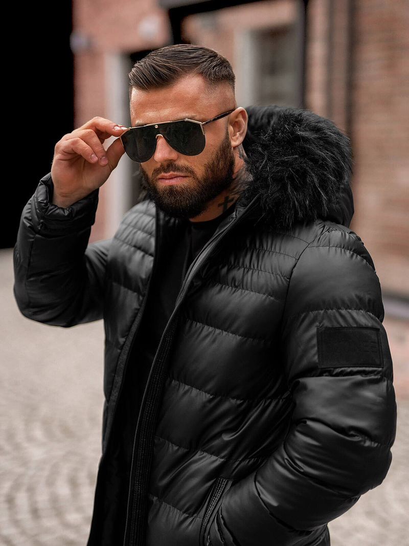 Men's Winter Jacket - Black OZONEE O/M801Z