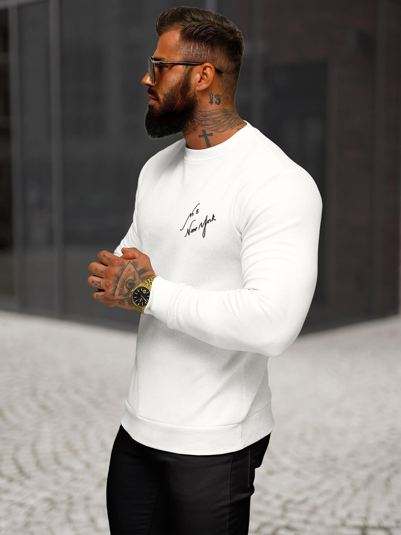 Men's Sweatshirt - White OZONEE O/P2031