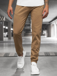 Men's Chino Joggers - Camel OZONEE JB/JP1145/10