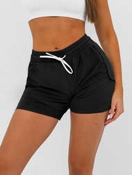 Women's sports shorts - black OZONEE JS/17K591/3