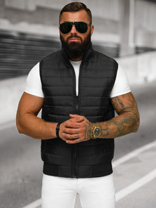 Men's Gilet - Black OZONEE JS/MY77Z