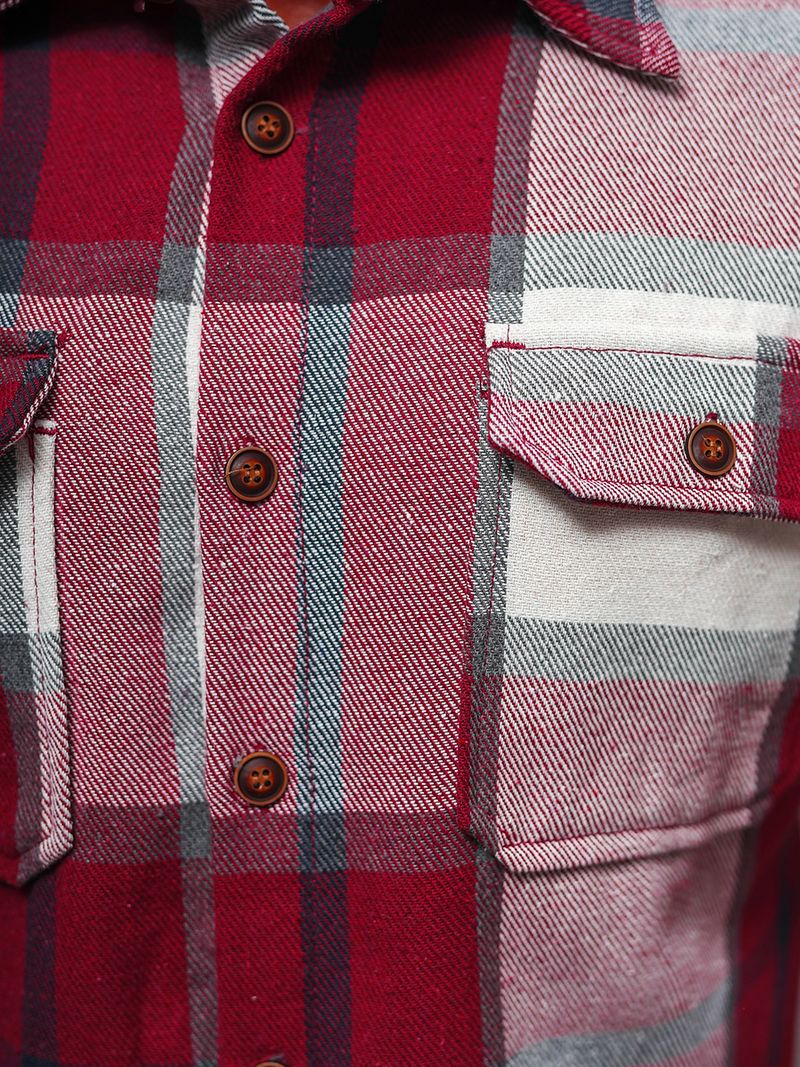 Men's Shirt - Burgundy OZONEE NB/MC727R