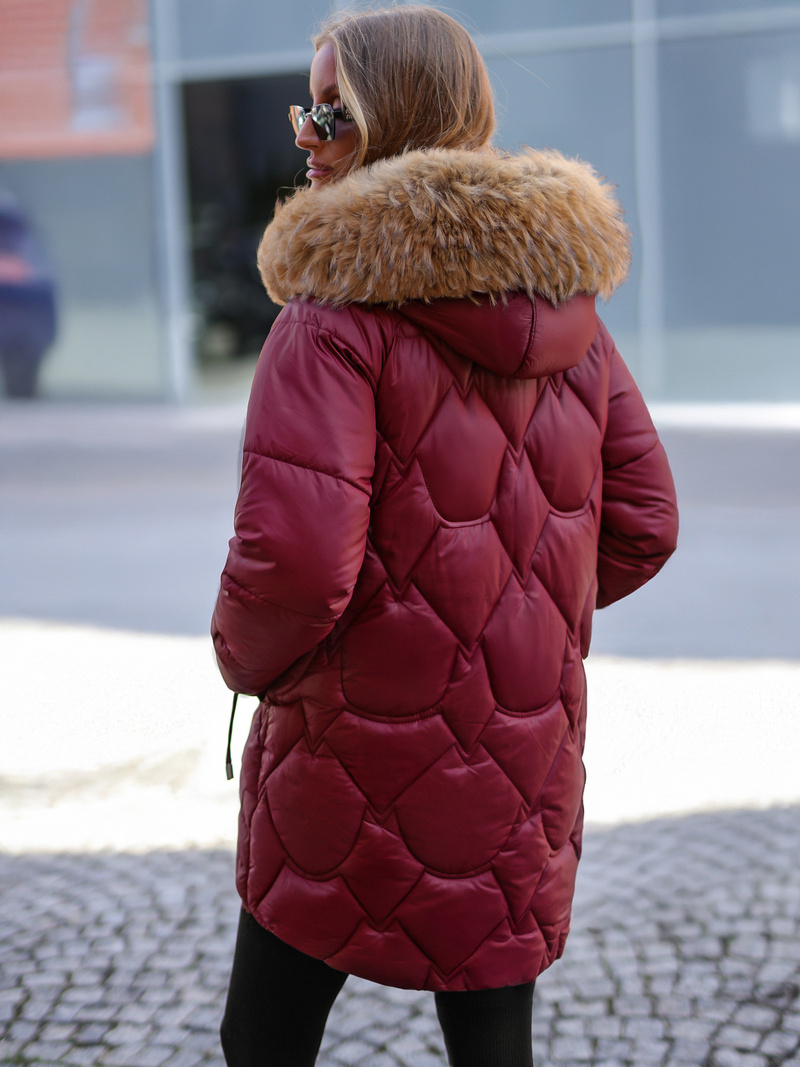 Women's Winter Jacket - Burgundy OZONEE JS/5M3332/1