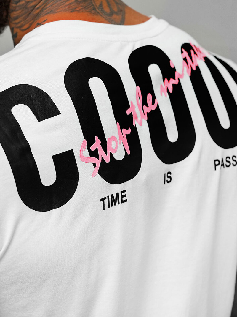 Men's T-shirt - White OZONEE O/T1278/1