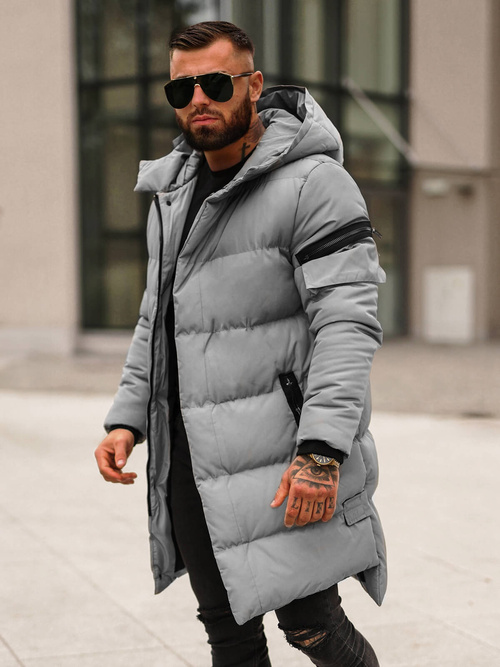 Men's Winter Jacket - Grey OZONEE O/M799Z