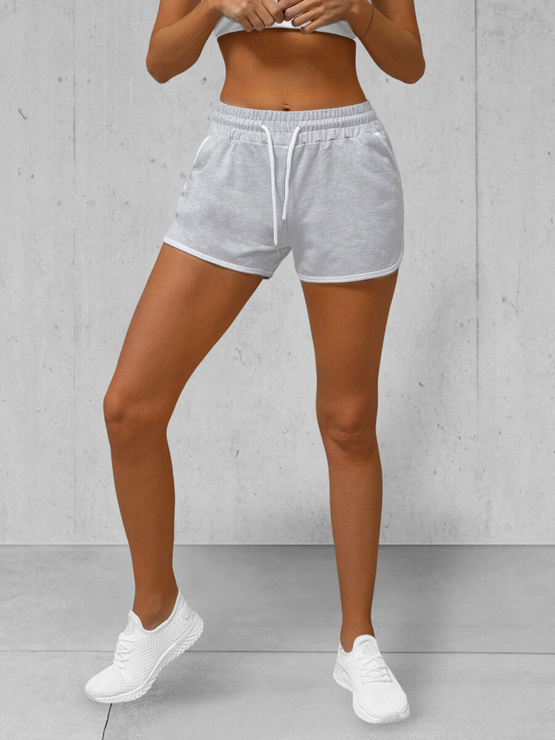 Women's sweat shorts - grey OZONEE JS/8K208/2
