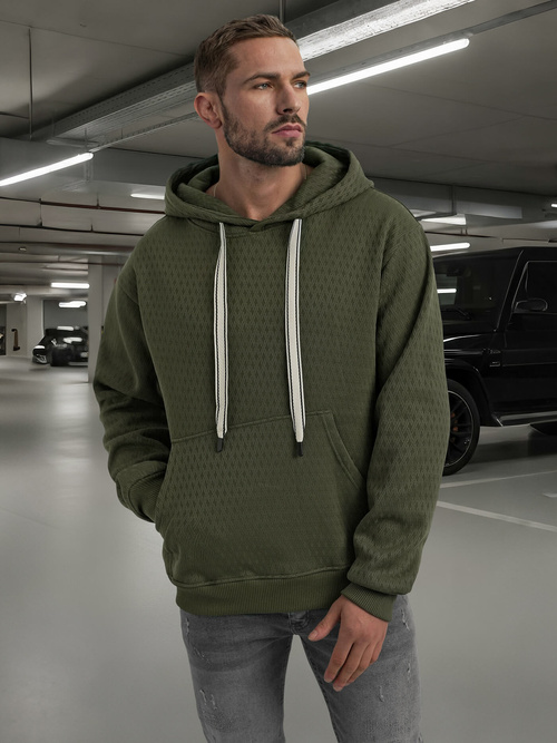 Men's Hoodie - Khaki OZONEE O/G3065