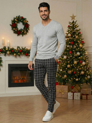 Men's Chinos - Black OZONEE DJ/5515Z