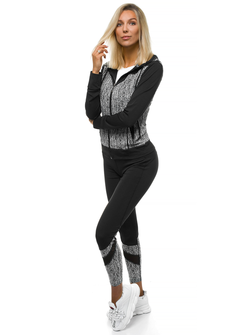 Two-piece tracksuit set Black OZONEE O/8697/1