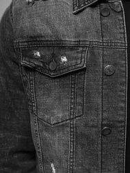 Men's Denim Jacket Black OZONEE NB/MJ515N