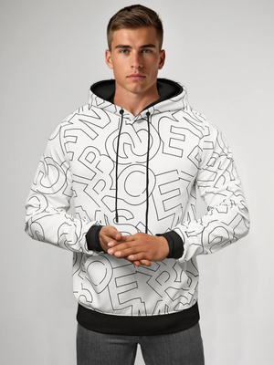Men's Hoodie - White OZONEE JS/8B1232/1Z