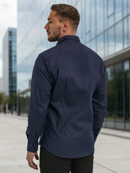 Men's Shirt - Navy Blue OZONEE V/V183