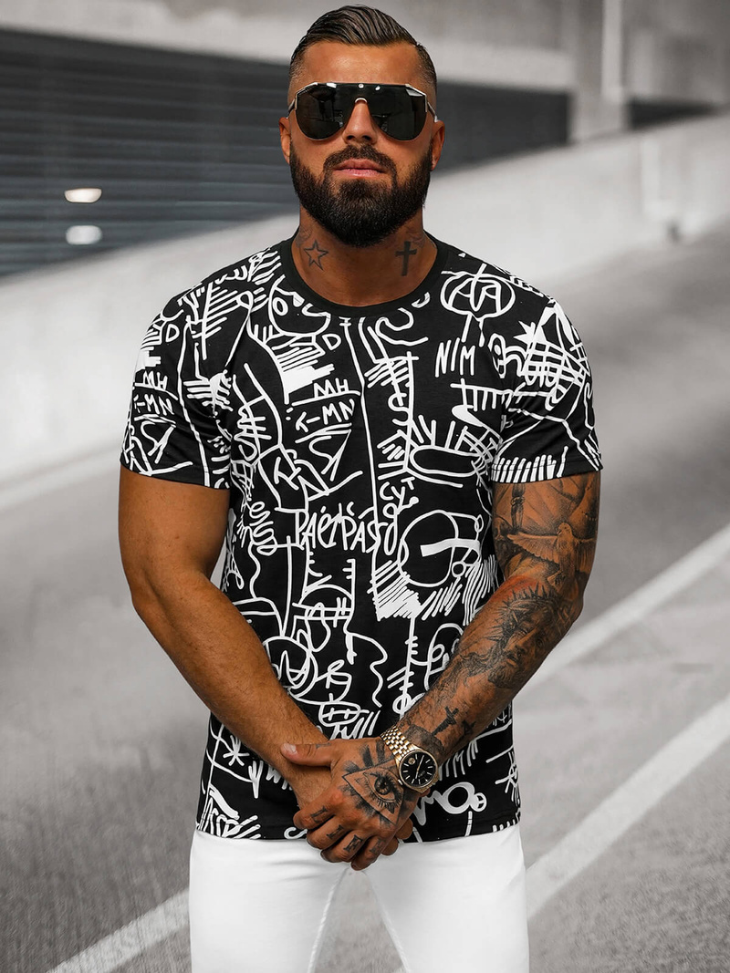 Men's T-shirt - Black OZONEE O/T1269/3