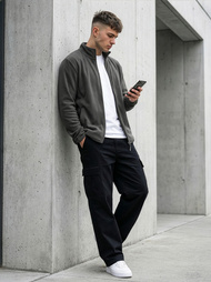 Men's Sweatshirt - Dark Grey OZONEE JS/HH016/5