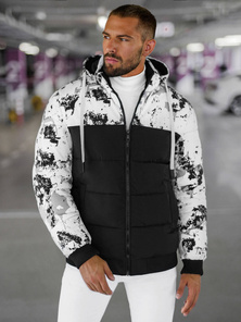 Men's Winter Jacket - White/Black OZONEE JS/31M5030/392Z