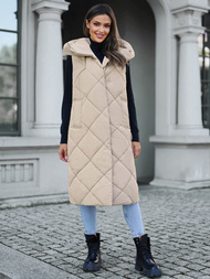 Women's Gilet - Beige OZONEE JS/5M3165/62Z