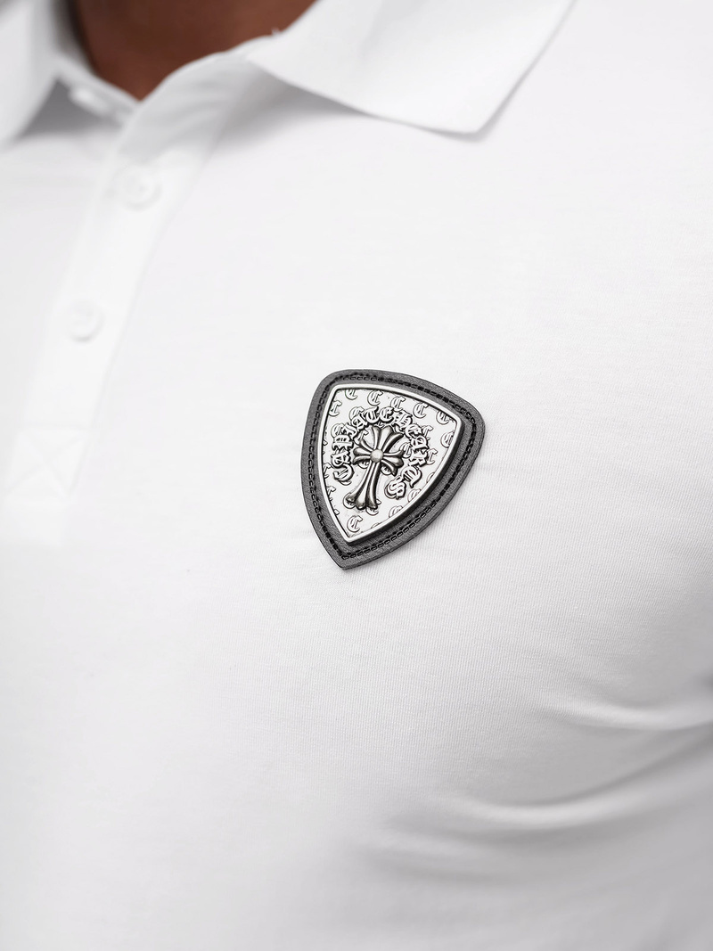 Men's Polo Shirt - White OZONEE NB/MT3121