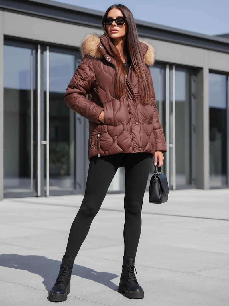 Women's Jacket - Chocolate OZONEE JS/5M3226/158Z