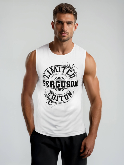 Men's Tank Top - White OZONEE JS/8B1725/1