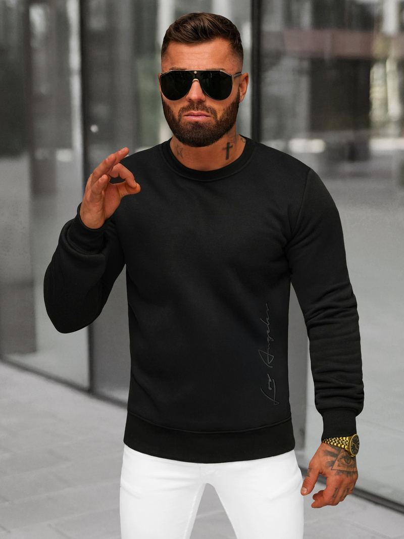 Men's Sweatshirt - Black OZONEE JS/8B1357/3