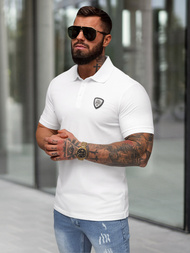Men's Polo Shirt - White OZONEE NB/MT3121