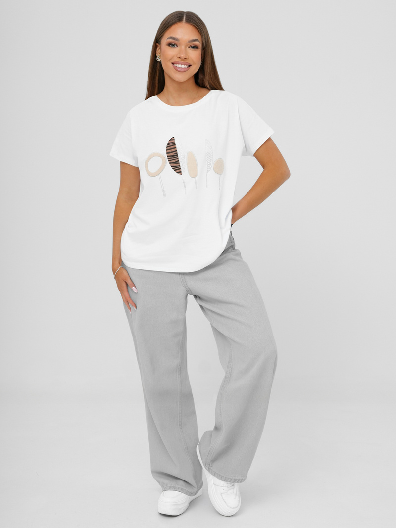 Women's T-shirt - White OZONEE JS/95T2566/1