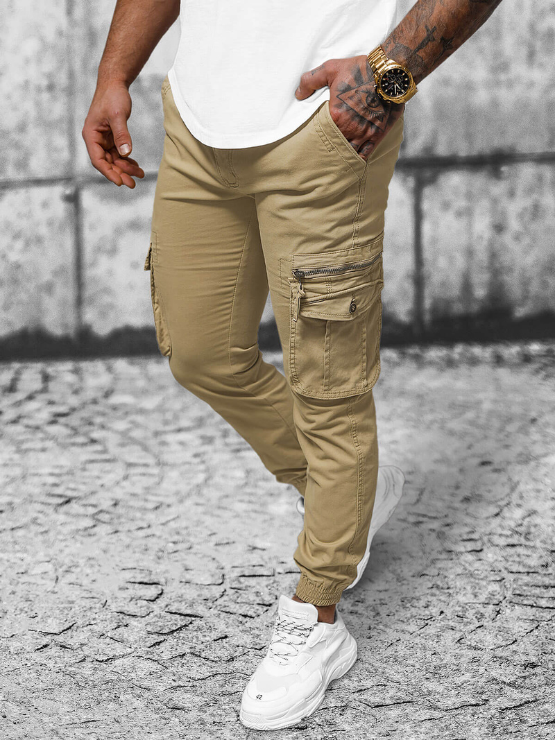 Men's Chinos Jogger - Beige OZONEE NB/MP0201K