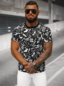 Men's T-shirt - Black OZONEE JS/8T1205/3