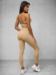 Two-Piece Tracksuit Set Beige OZONEE O/YJS7714