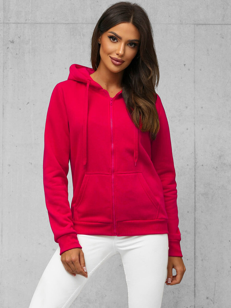 Women's Hoodie - raspberry OZONEE JS/W03/59Z