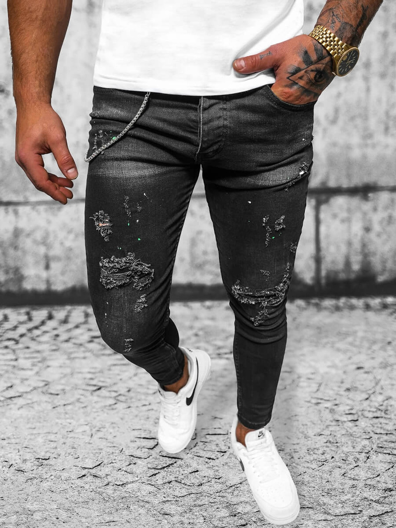 Men's Jeans - Black OZONEE O/MB460