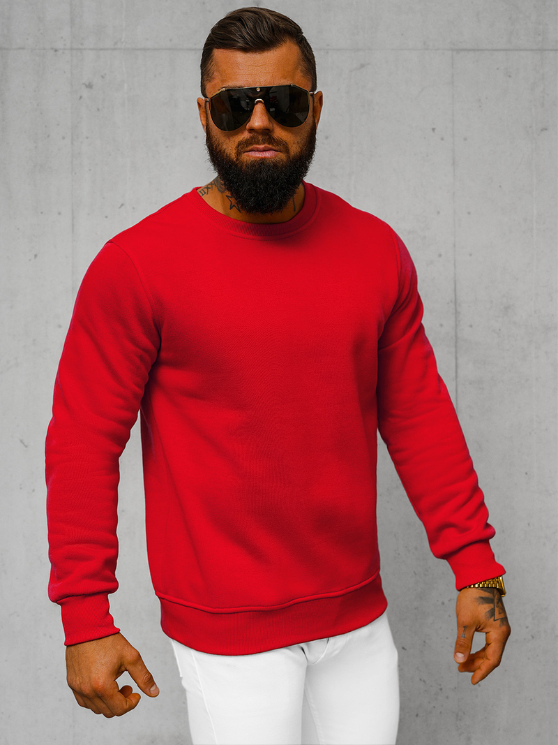 Men's Sweatshirt - Red OZONEE JS/2001-10Z