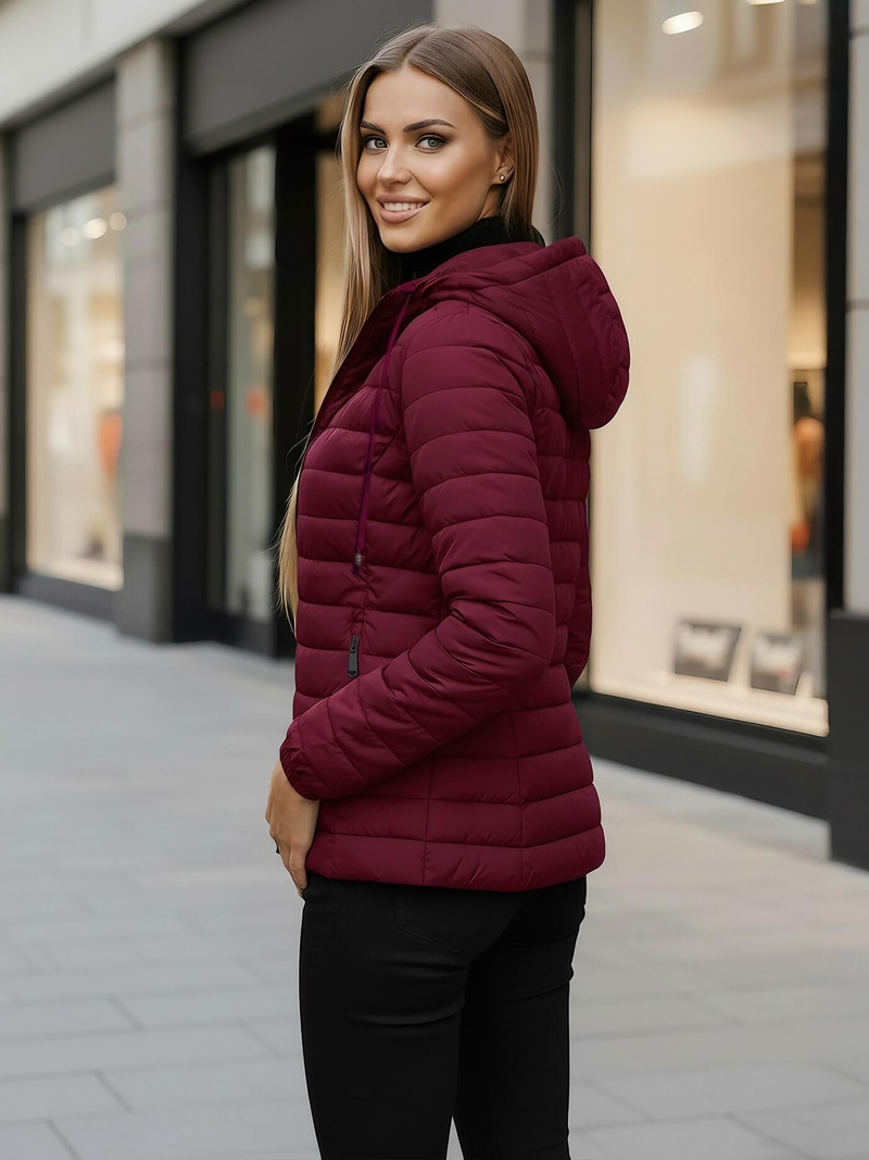 Women's Jacket - Burgundy OZONEE JS/16M9103/01Z