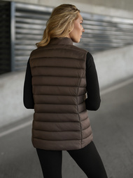 Women's gilet - brown-gray OZONEE JS/11Z8223
