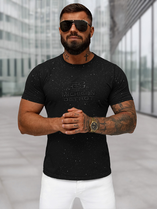 Men's T-shirt - Black OZONEE O/QQ1389