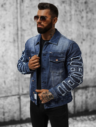 Men's Denim Jacket Dark Blue OZONEE NB/MJ523BS