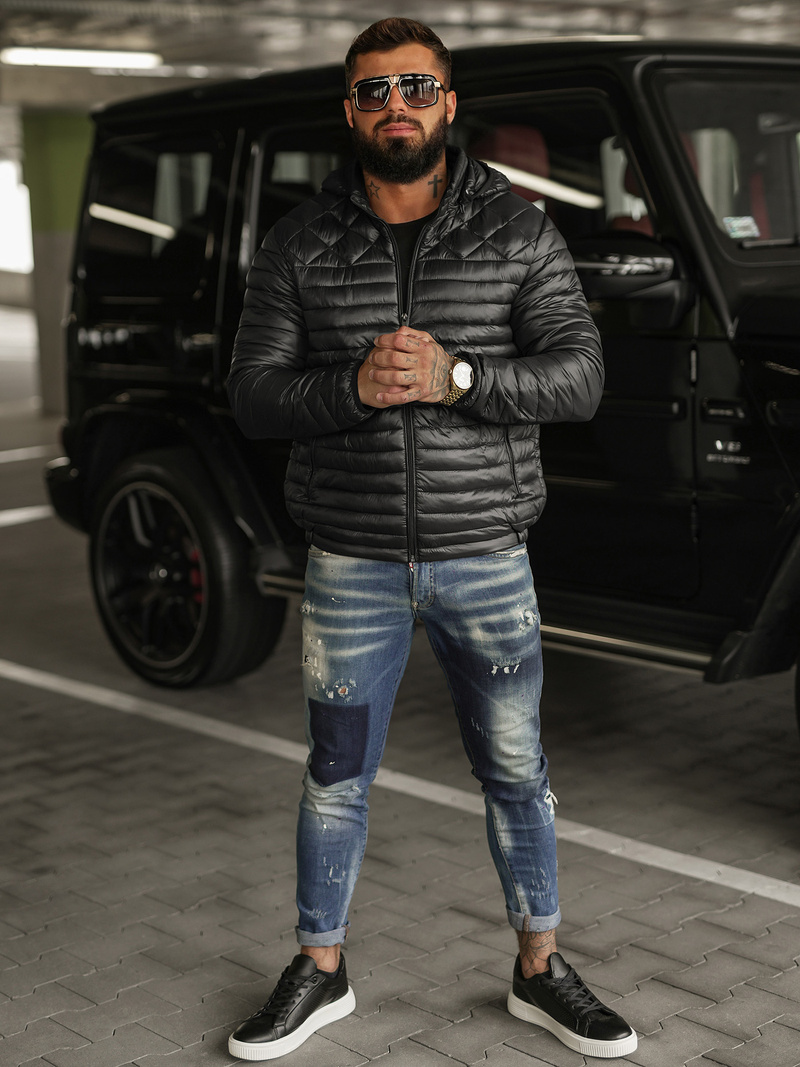 Men's Jacket - Black OZONEE JS/16M9328/392BZ