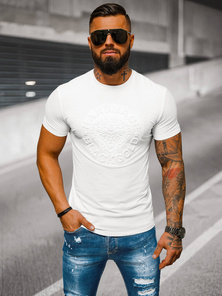 Men's T-shirt - White OZONEE NB/MT3056Z