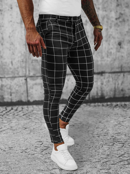 Men's Chinos - Black OZONEE O/P4009