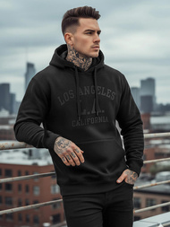 Men's Hoodie - Black OZONEE JS/8B1972/3