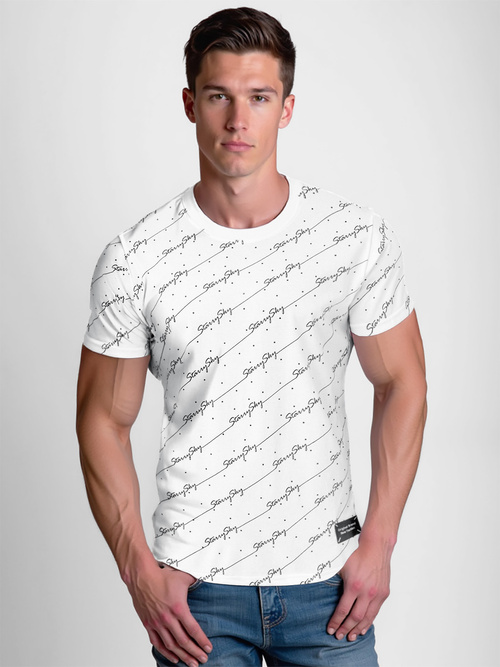 Men's T-shirt - White OZONEE O/QQ1323Z