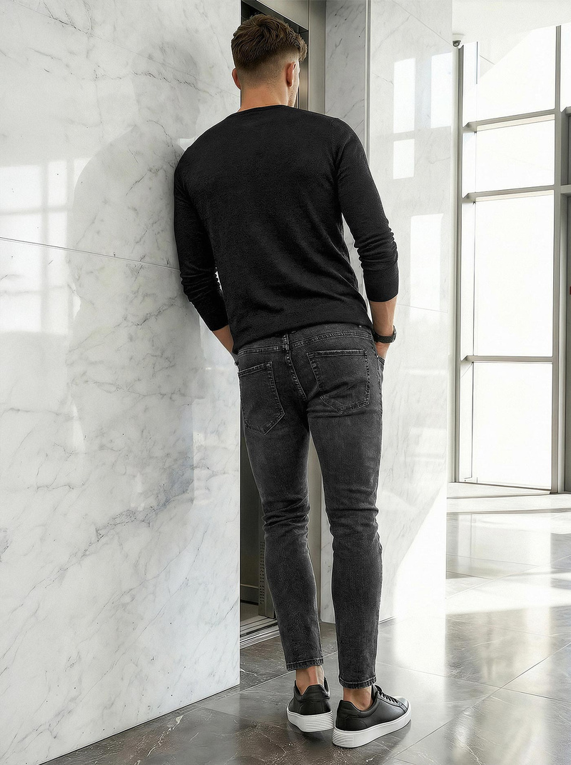 Men's Jeans - Black OZONEE O/JK2918Z