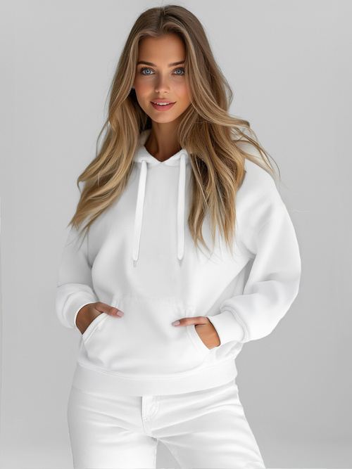 Women's Hoodie - White OZONEE JS/W02Z