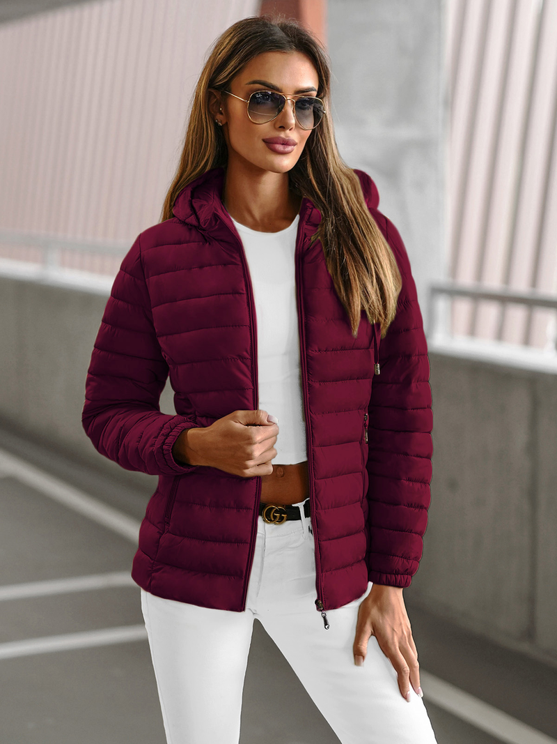 Women's Jacket - Burgundy OZONEE JS/16M9103/01Z