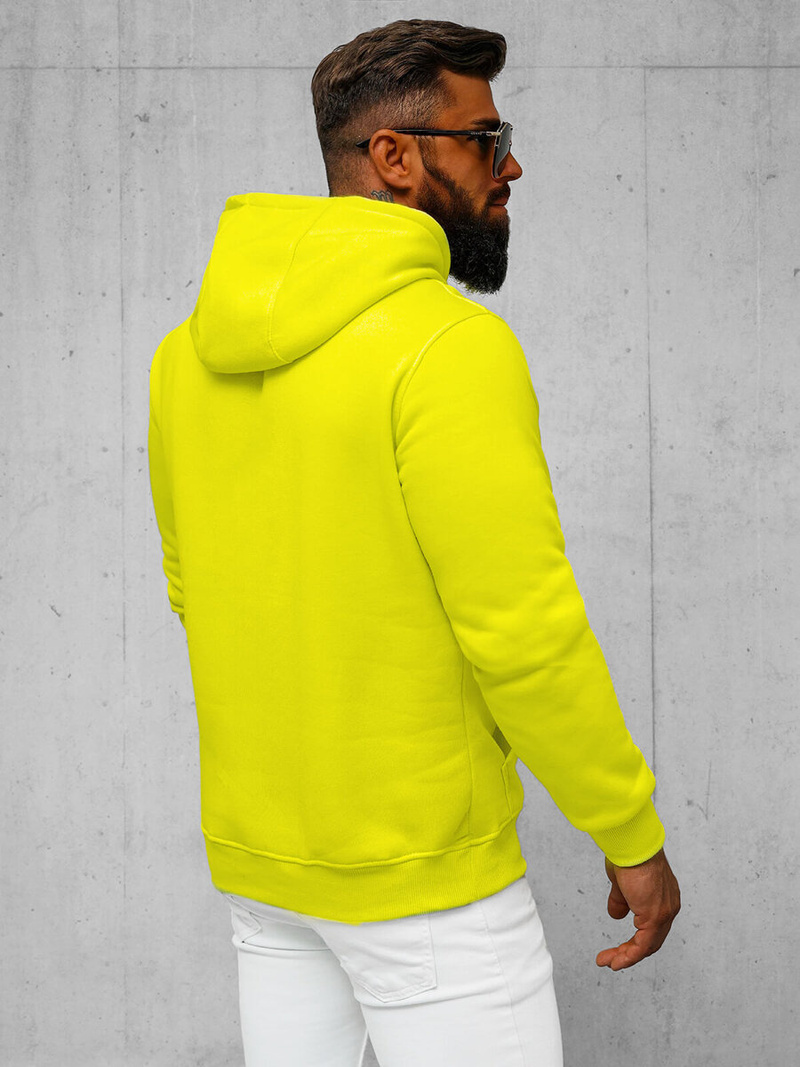 Men's Hoodie - Yellow neon OZONEE JS/2009Z