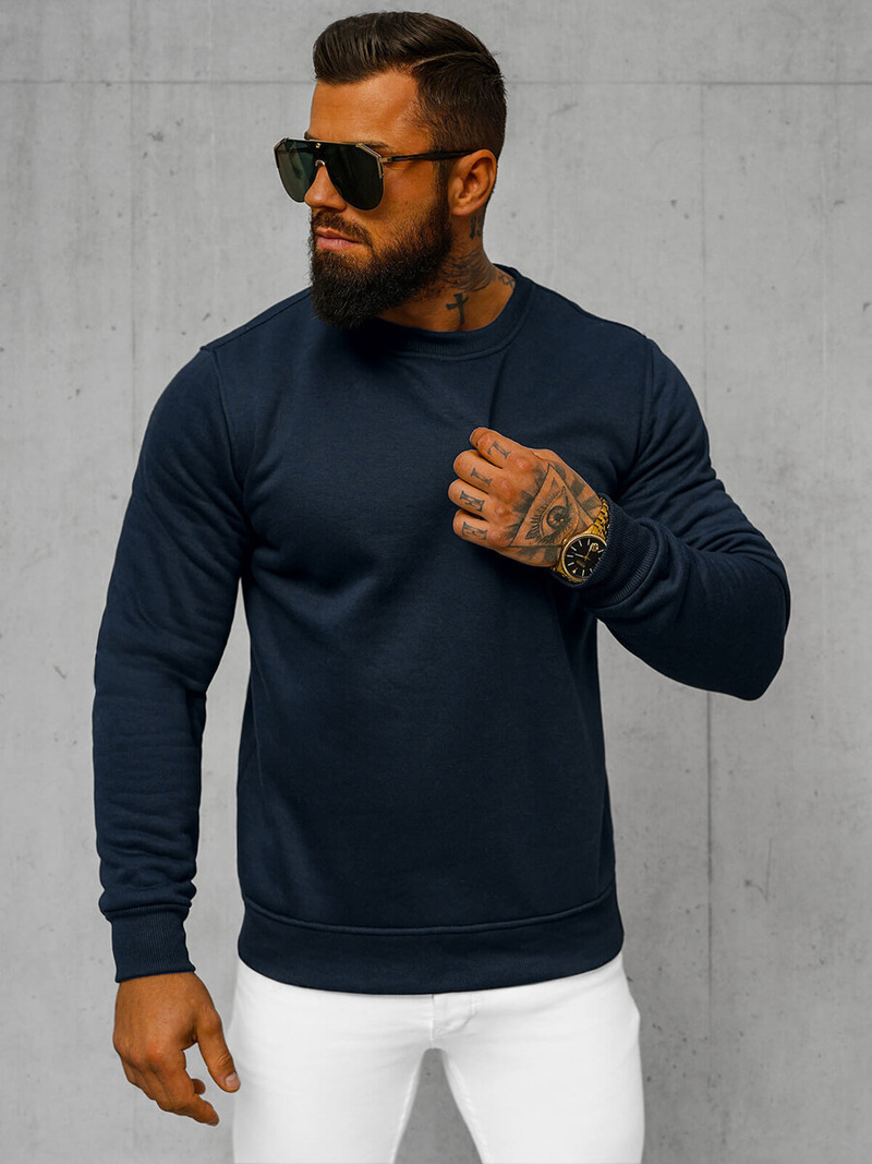 Men's Sweatshirt - Navy Blue OZONEE JS/2001-10Z