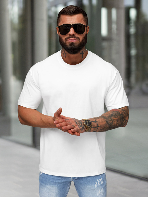 Men's T-shirt - White OZONEE JS/67T1298/1