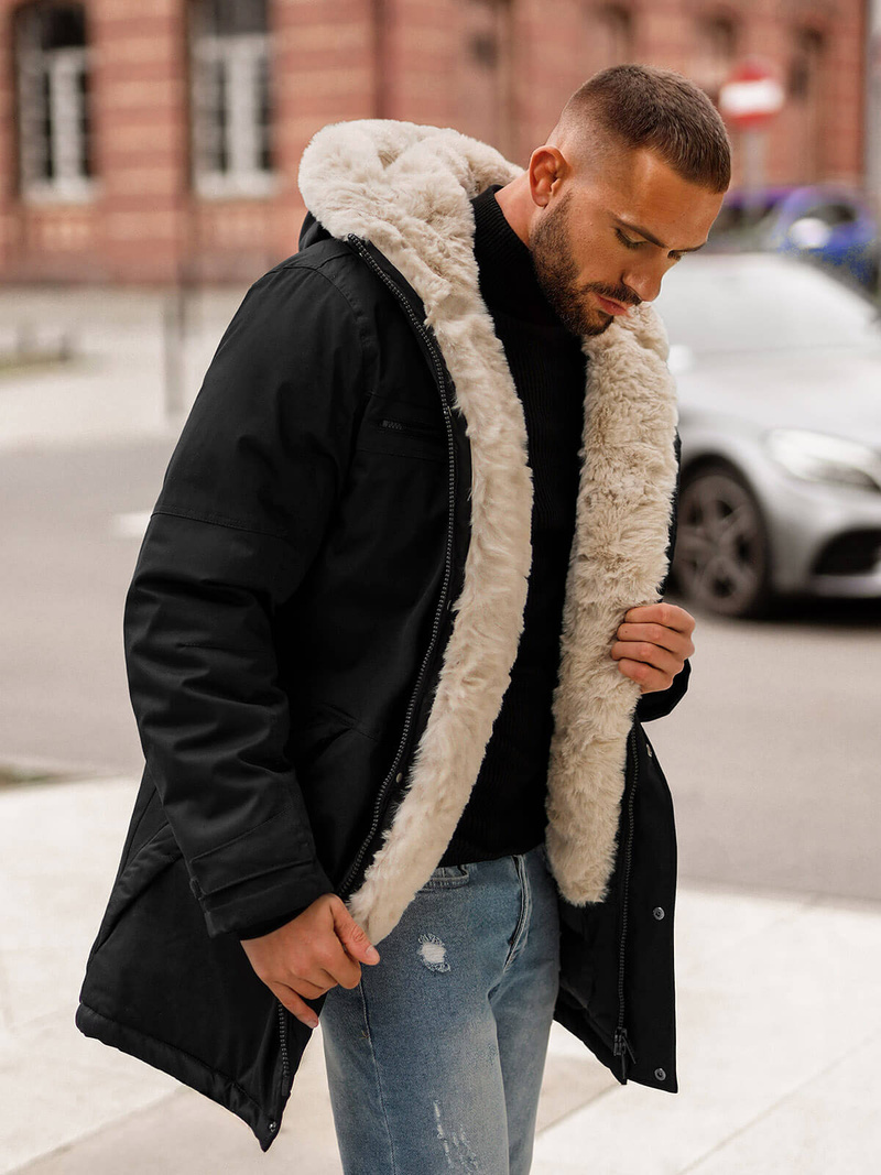 Men's Winter Jacket - Black OZONEE JS/22M316/392Z