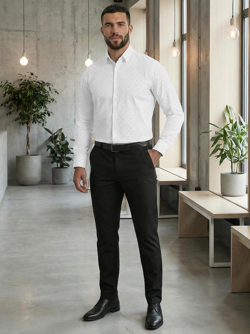 Men's Shirt - White OZONEE V/V180Z