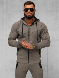 Men's tracksuit - beige/grey OZONEE O/FF3705AB